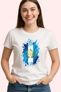 Tricou Guatemala Steag Splash Art, Copii | Dama | Barbat - Img 4