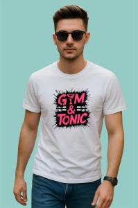 Tricou Gym And Tonic Roz Negru, Copii | Dama | Barbat - Img 2