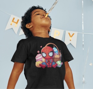 Tricou Haios Copii Personalizat - Easter Spiderman - Cadou - Img 2