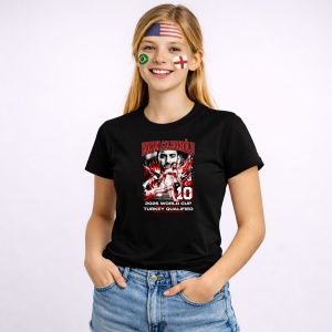 Tricou Hakan Calhanoglu Turkey World Cup Fifa 2026, din bumbac 100%, tricou negru, Copii | Dama | Barbat - Img 3