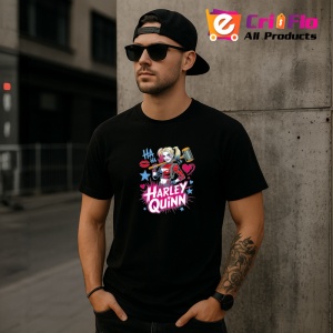 Tricou Harley quinn ha ha stele si inimioare, Copii | Dama | Barbat , tricou negru - Img 11