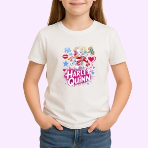 Tricou harley quinn ha ha stele si inimioare, Copii | Dama | Barbat