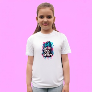 Tricou House Music Is My Therapy, Copii | Dama | Barbat - Img 3