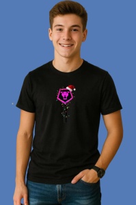 Tricou Huntrix K Pop Hunters Demon Bat Stil Kpop Logo Simbol, din bumbac 100%, tricou negru, Copii | Dama | Barbat - Img 3