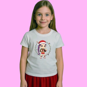 Tricou Huntrix K Pop Hunters Demon Chibi Fata Cerc Luminite Festive, din bumbac 100%, tricou alb, Copii | Dama | Barbat