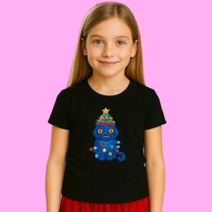 Tricou Huntrix K Pop Hunters Demon Derpy Pisica Glob Decorativ, din bumbac 100%, tricou negru, Copii | Dama | Barbat - Img 2