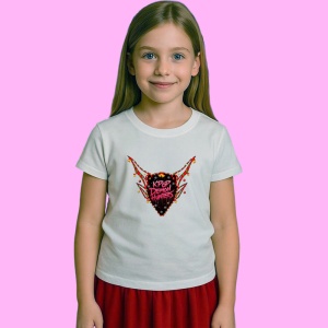 Tricou Huntrix K Pop Hunters Demon Emblema Triunghi Kpop Hunters, din bumbac 100%, tricou alb, Copii | Dama | Barbat
