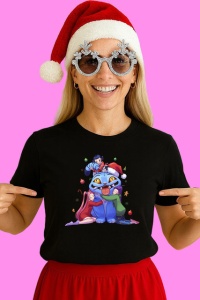 Tricou Huntrix K Pop Hunters Demon Pisica Si Fete Imbratisate, din bumbac 100%, tricou negru, Copii | Dama | Barbat - Img 2