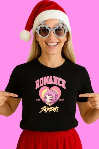 Tricou Huntrix K Pop Hunters Demon Romance Portret Roz Chibi, din bumbac 100%, tricou negru, Copii | Dama | Barbat