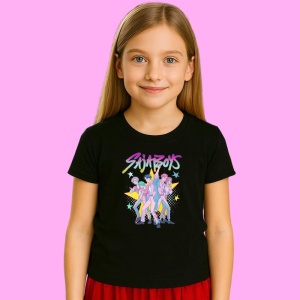 Tricou Huntrix K Pop Hunters Demon Saja Boys Dans Pastel, din bumbac 100%, tricou negru, Copii | Dama | Barbat - Img 2