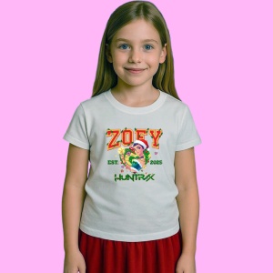 Tricou Huntrix K Pop Hunters Demon Zoey Character Design Festiv, din bumbac 100%, tricou alb, Copii | Dama | Barbat