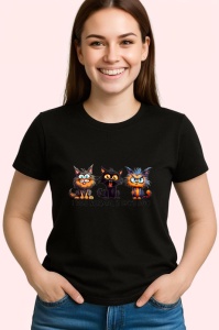Tricou I was normal 3 cats ago poster pisici haioase colaj, Copii | Dama | Barbat , tricou negru - Img 3