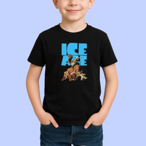 Tricou Ice Age epoca de gheata cu personaje simpatice in cautarea supravietuirii, Copii | Dama | Barbat , tricou negru - Img 2