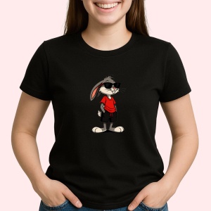 Tricou Iepure Cool Gangsta Street Negru, Copii | Dama | Barbat - Img 3