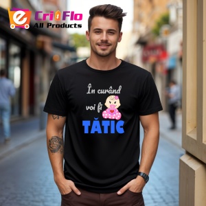 Tricou In Curand Voi Fi Tatic Fetita, din bumbac 100%, tricou negru, Dama | Barbat - Img 3