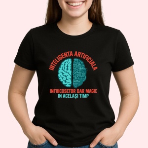 Tricou Inteligenta Artificiala magic Negru, Copii | Dama | Barbat - Img 2