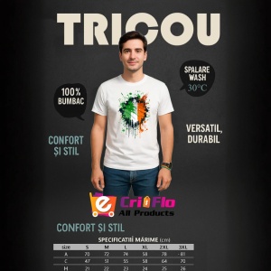 Tricou Ireland Steag Splash Art, Copii | Dama | Barbat - Img 5