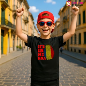 Tricou It's in my ADN Romania Negru |Colectia Tricouri Romania - Img 2
