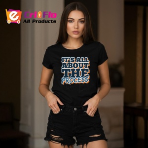 Tricou Its All About The Process Font Sportiv, din bumbac 100%, tricou negru Copii | Dama | Barbat - Img 7
