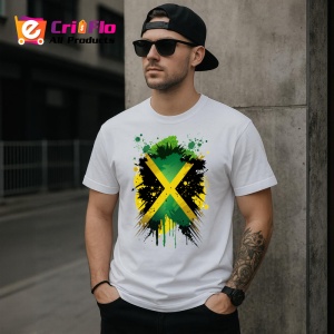 Tricou Jamaica Steag Splash Art, Copii | Dama | Barbat