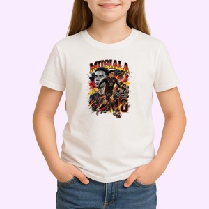 Tricou Jamal Musiala Germania Talent Fotbal, din bumbac 100% , tricou alb pentru Copii | Dama | Barbat - Img 2
