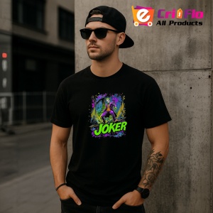 Tricou Joker fundal salbatic galben mov, Copii | Dama | Barbat , tricou negru - Img 11