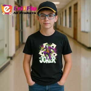 Tricou Joker silueta completa fundal exploziv, Copii | Dama | Barbat , tricou negru - Img 5