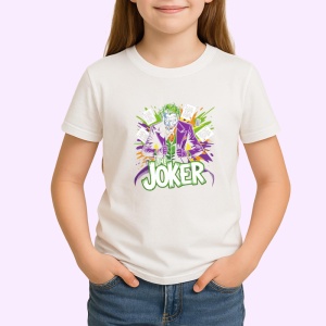 Tricou joker zambet increzator text verde, Copii | Dama | Barbat - Img 3