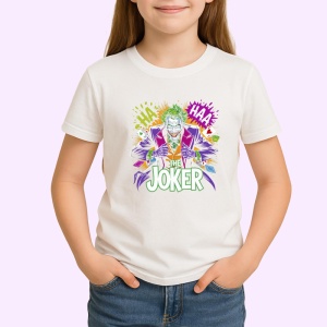 Tricou joker zambet nebun cu vopsea, Copii | Dama | Barbat - Img 3