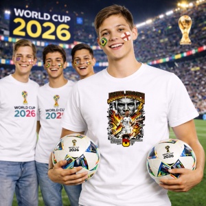 Tricou Joshua Kimmich Germany World Cup Fifa 2026, din bumbac 100%, tricou alb, Copii | Dama | Barbat - Img 7