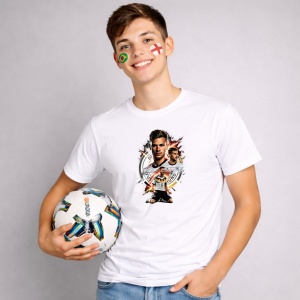 Tricou Joshua Kimmich Germany World Cup Fifa 2026 V2, din bumbac 100%, tricou alb, Copii | Dama | Barbat