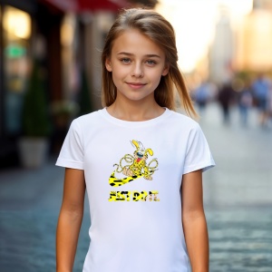 Tricou Just Do It Monkey Tricou Alb - Copii | Dama | Barbat