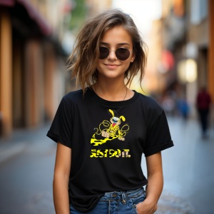 Tricou Just Do It Monkey Tricou Negru - Copii | Dama | Barbat - Img 5