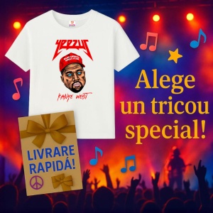 Tricou Kanye West - Yeezus Red Cap, muzica Alternative / Electropop / Rap Rock, Dama | Barbat | Copii - Img 8