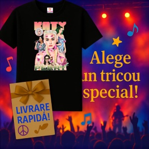 Tricou Katy Perry - Pop Art Style, muzica Hip-Hop / Rap, Dama | Barbat | Copii, Culoare Negru - Img 15
