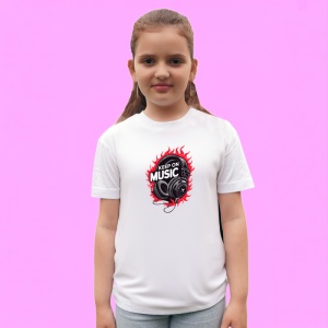Tricou Keep On Music Casti Rosii, Copii | Dama | Barbat - Img 3
