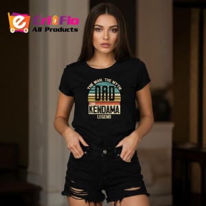 Tricou Kendama legend dad the man the myth design retro, din bumbac 100%, tricou negru pentru Copii | Dama | Barbat - Img 2