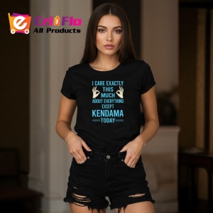Tricou Kendama today funny quote about caring, din bumbac 100%, tricou negru pentru Copii | Dama | Barbat