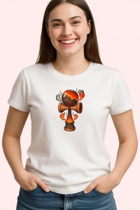 Tricou Kendama vulcanica cu lava rosie design spectaculos, din bumbac 100%, tricou alb, Copii | Dama | Barbat