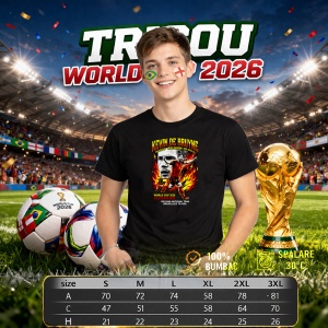 Tricou Kevin De Bruyne Belgium World Cup Fifa 2026, din bumbac 100%, tricou negru, Copii | Dama | Barbat - Img 6