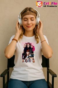 Tricou KPOP dama cu trupa formatia BLACKPINK 2 , music Coreean 161 - Img 8