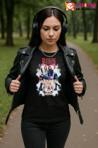 Tricou KPOP dama cu trupa formatia BLACKPINK 6 , music Coreean 165 - Img 6