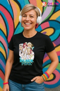 Tricou KPOP dama cu trupa formatia BLACKPINK 8 , music Coreean 167 - Img 5