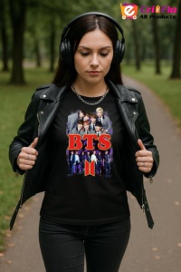 Tricou KPOP dama cu trupa formatia BTS 7 , music Coreean 184 - Img 5
