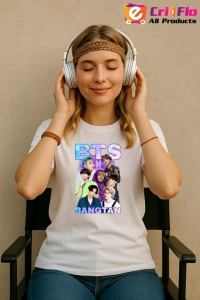 Tricou KPOP dama cu trupa formatia BTS BANGTAN , music Coreean 188 - Img 8