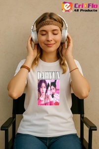 Tricou KPOP dama cu trupa formatia DAHYUN , music Coreean 205 - Img 9