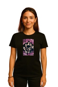 Tricou KPOP dama cu trupa formatia LE SSERAFIM , music Coreean 253 - Img 2