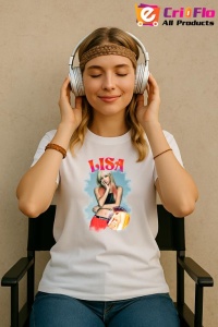 Tricou KPOP dama cu trupa formatia LISA 3 , music Coreean 256 - Img 8