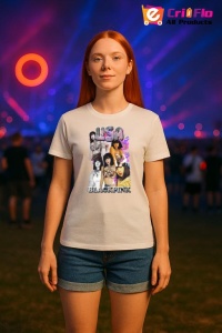Tricou KPOP dama cu trupa formatia LISA 8 , music Coreean 261 - Img 8