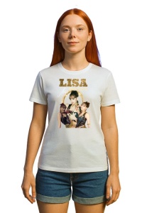 Tricou KPOP dama cu trupa formatia LISA GOLD , music Coreean 264 - Img 3